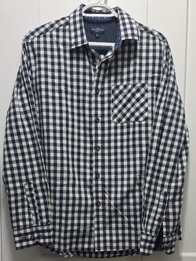 Rue Saint-Patrick Navy & White Checked Casual Button-Down Shirt